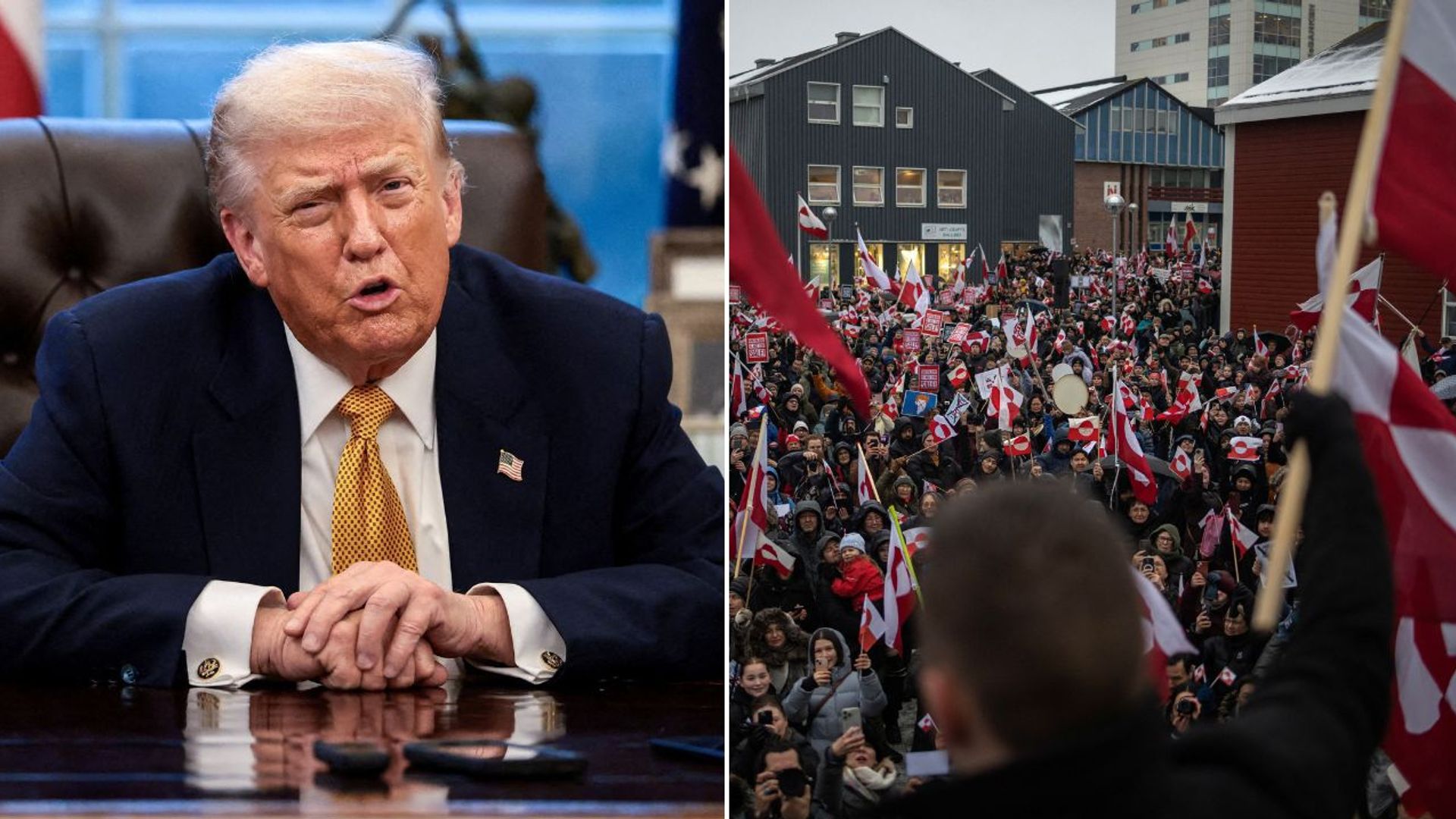 Backlash after Trump threatens UK and other EU countries with tariffs over Greenland purchase