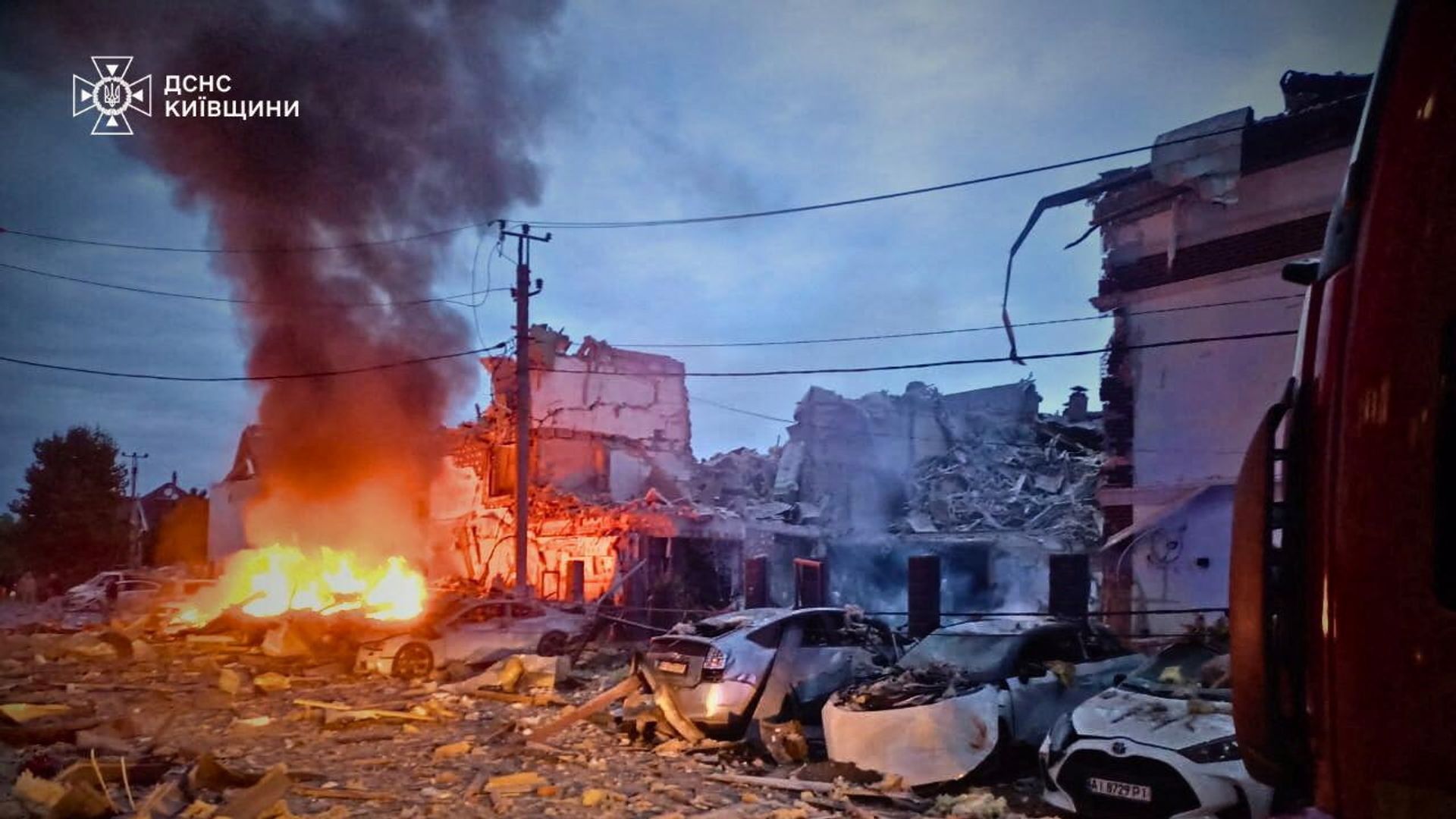 Russia launches massive attack on Kyiv - as Poland scrambles jets and closes airspace