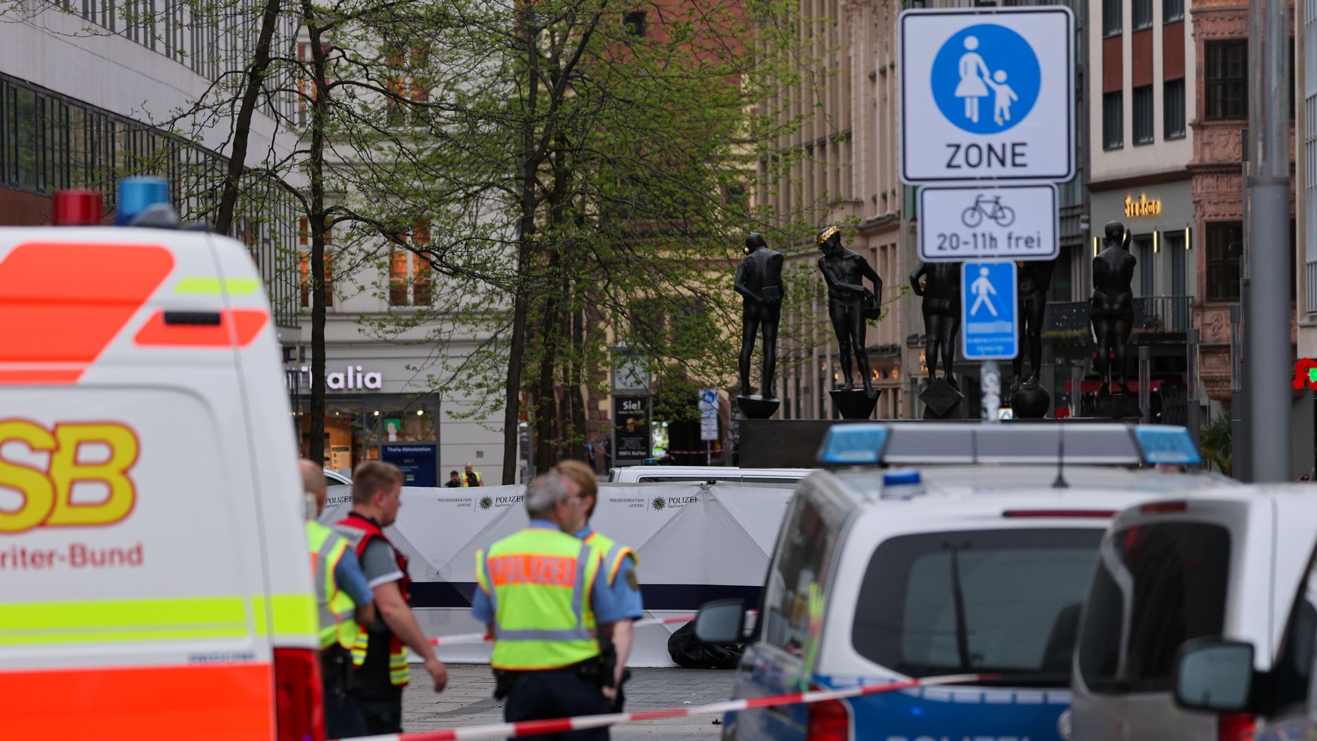 Two killed after car ploughs into city centre crowd in Germany