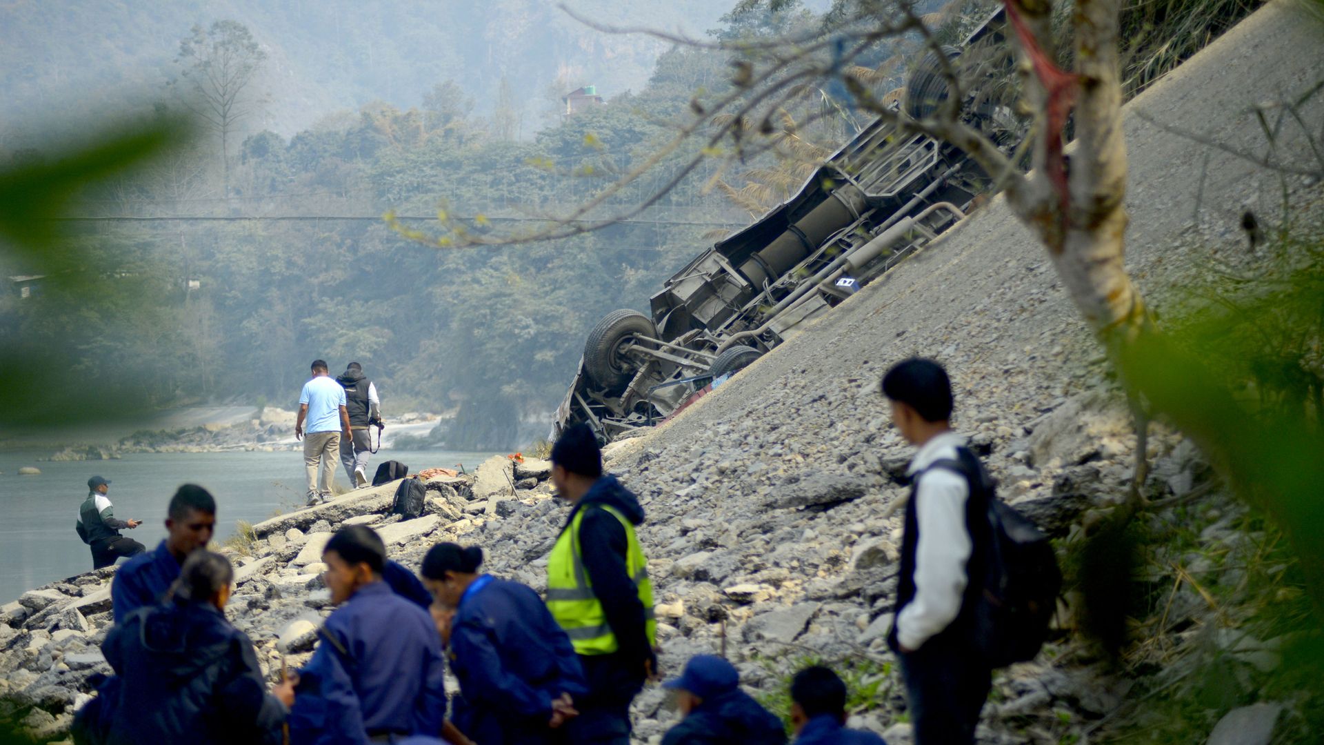 Briton among 19 dead after packed bus drives off mountain road