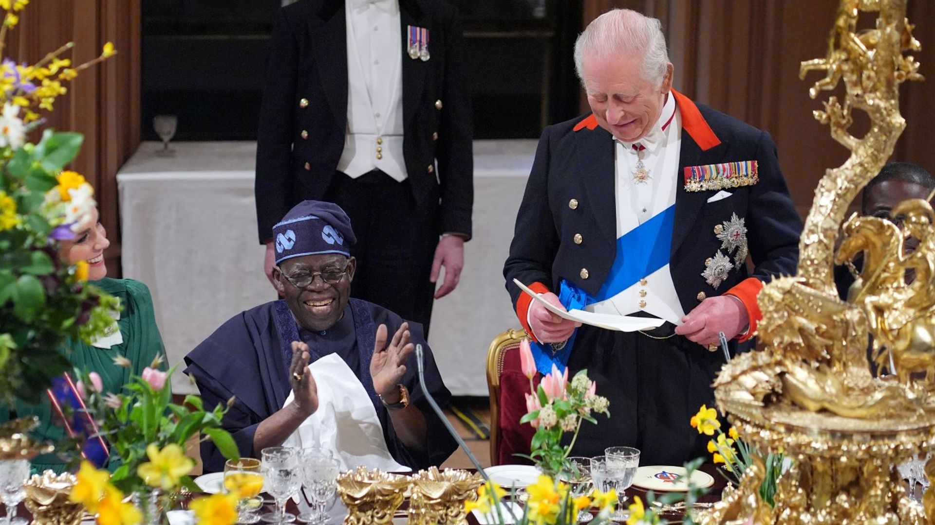 King says UK 'blessed' by Nigerian influence as he hosts state banquet for president