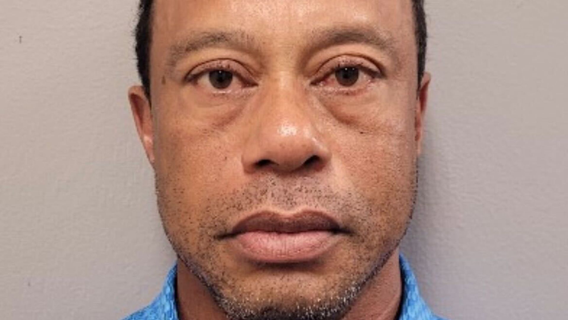 Tiger Woods' mugshot released after his arrest following dramatic car crash