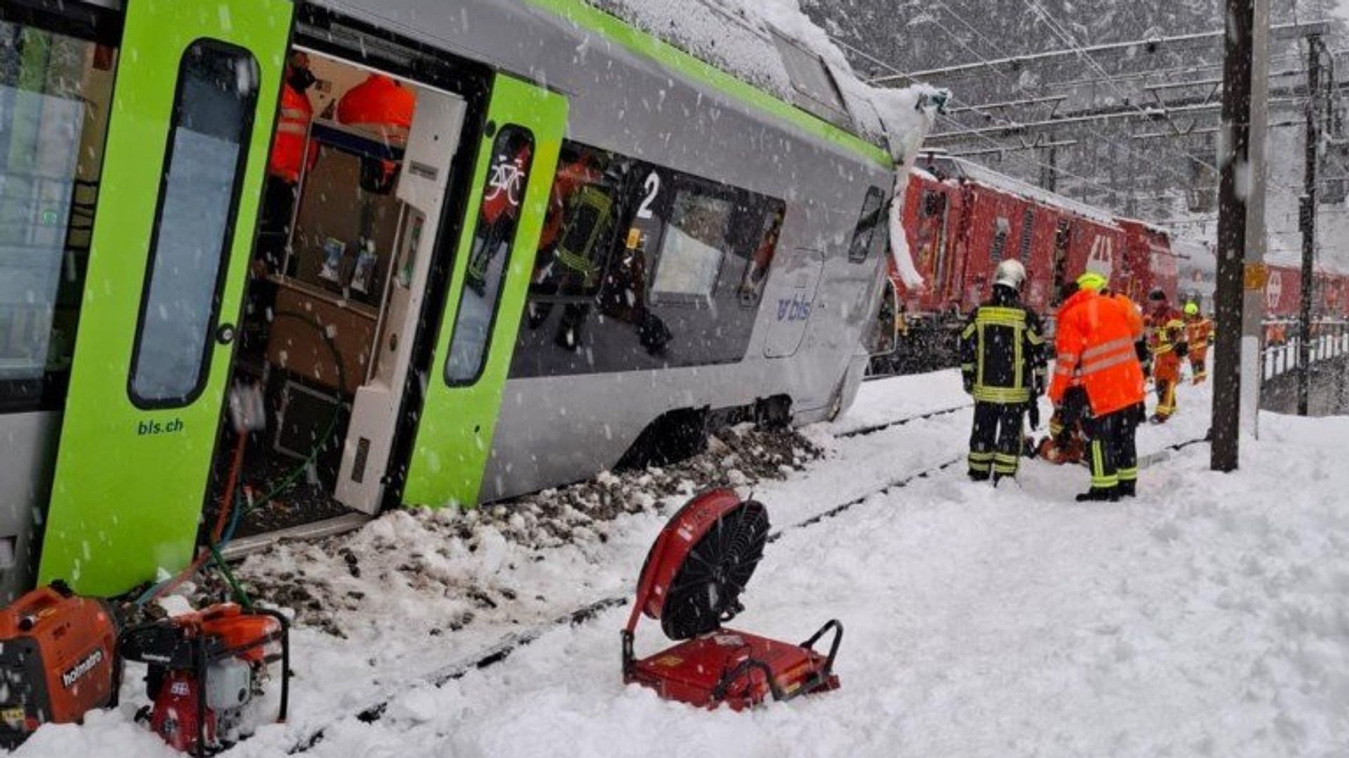 Train derails after suspected avalanche