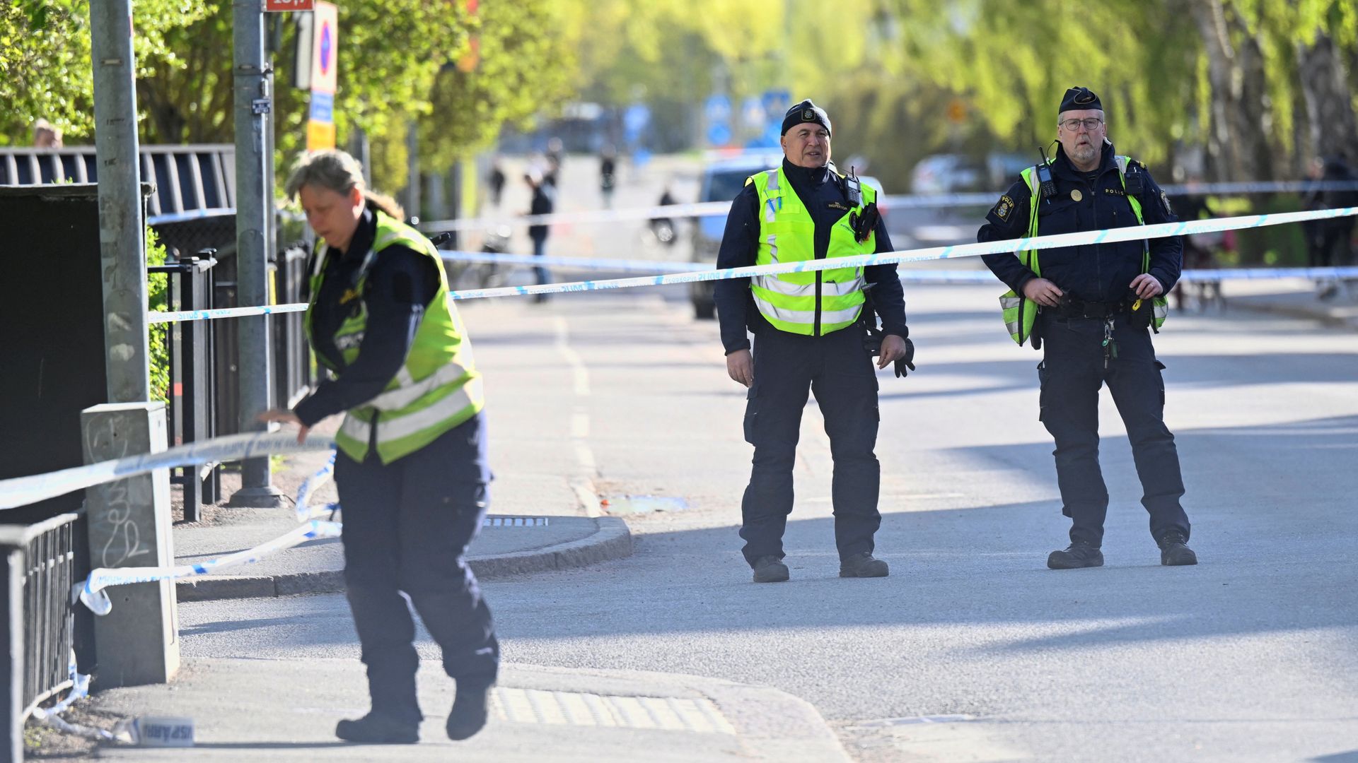 Sixteen-year-old detained after three people killed in shooting at Swedish hairdressers