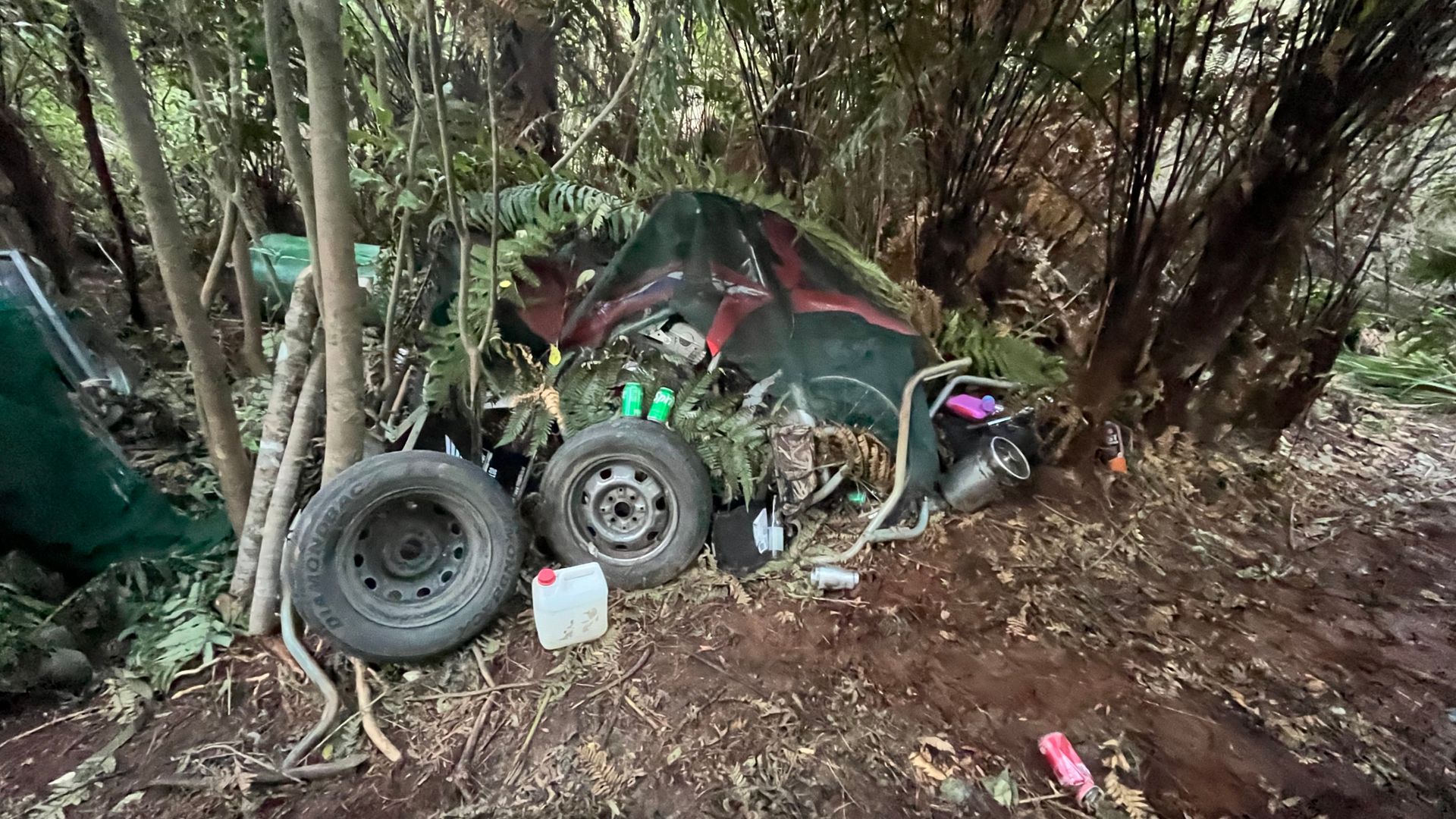 New photos show campsite where fugitive hid his children before being shot dead by police