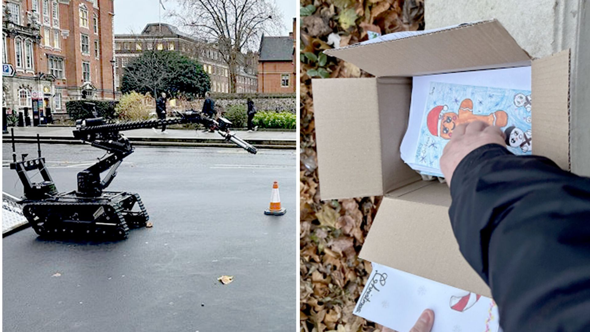 Bomb disposal robot deployed to parliament to tackle box of Christmas cards with MP's name on it