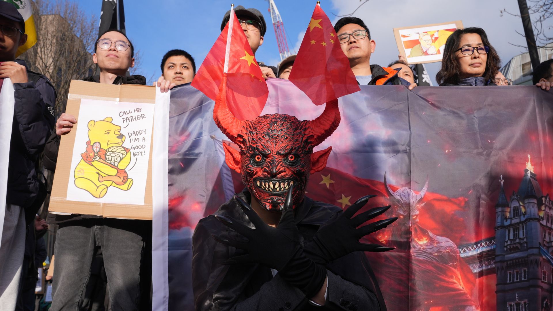 Protesters march against Chinese 'mega embassy' in London