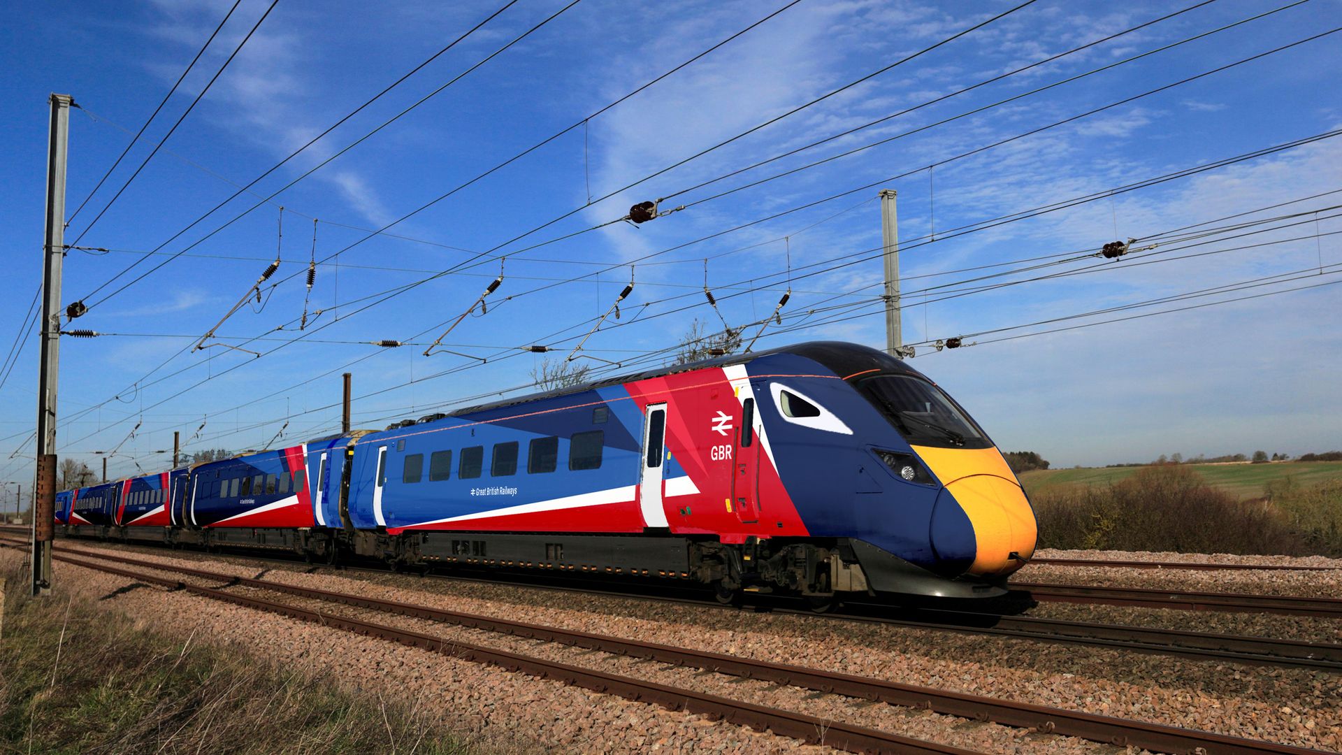 'Iconic' symbol and Union flag design for nationalised trains