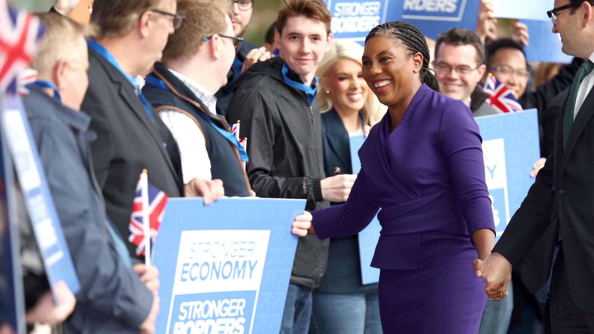 Badenoch arrives at subdued Tory conference - but aims to win back headlines with eye-catching pledges