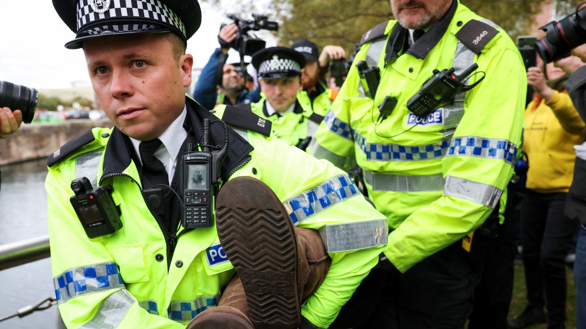 Dozens of pro-Palestinian demonstrators arrested outside Labour conference